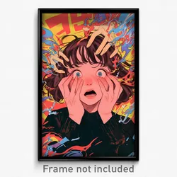 Korean Movie Poster - Girl Feeling Shocked, Well Worn Sweatshirt (Art Print)