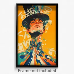 Brazilian Movie Poster - Boy Feeling Cowardly, Stylish Top Hat (Art Print)