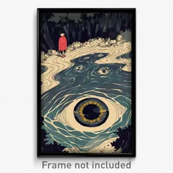 Art Poster - Unsightly Lake (Psychedelic Trippy Weird 11x17 Print)