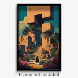 Hebrew Movie Poster - Damp Mexican Architecture (Israel Retro Film Art Print)