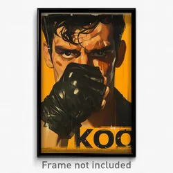 Greek Movie Poster - Man Feeling Self Motivated, Unkempt Black Gloves (Print)