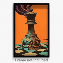German Movie Poster - Miniature Chess Piece (Germany Retro Film Art Print)