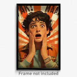 Spanish Movie Poster - Boy Feeling Shocked, Cherry Orange Vest (Spain Art Print)