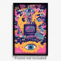 Greek Movie Poster - Remote Television (Greece Psychedelic Art Retro Film Print)