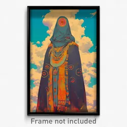 Bollywood Movie Poster - Sky Blue Mound (India Retro Hindi Film Art Print)