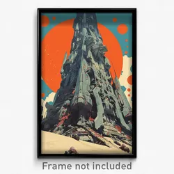 Movie Art Poster - Adventurous Portcullis (Psychedelic Retro Weird Film Print)