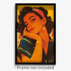 Brazilian Movie Poster - Girl Feeling Desire, Stylish Alt Clothes (Art Print)