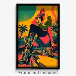 Brazilian Movie Poster - Girl Feeling Scorn, Rosy Metal Boots (Brazil Art Print)