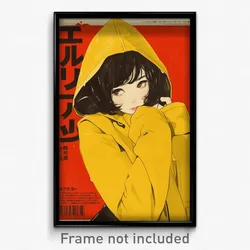 Japanese Movie Poster - Girl Feeling Brazen, Odd Yellow Hoodie (Japan Art Print)