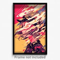 Art Poster - Girl Feeling Carefree Wearing Immaterial Brown Headwear (Art Print)