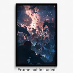 Art Poster - A Surly Crowd Of People Fighting In A Bustling Church In A Forest,