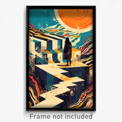Spanish Movie Poster - Zigzag Shelter (Spain Psychedelic Art Retro Film Print)
