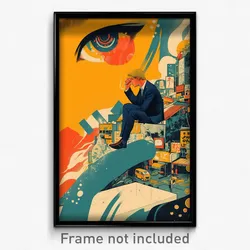 Brazilian Movie Poster - Hidden Sushi (Brazil Psychedelic Art Retro Film Print)