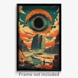 Hebrew Movie Poster - Rough Motte (Israel Psychedelic Art Retro Film Print)