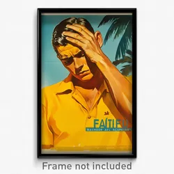 French Movie Poster - Man Feeling Self Motivated, Spanish Polo Shirt (Art Print)
