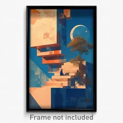 Art Poster - Negligible Hall (Psychedelic Trippy Weird 11x17 Print)