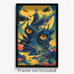 Greek Movie Poster - Far Pond (Greece Psychedelic Trippy Art Retro Film Print)