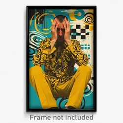 Greek Movie Poster - Man Feeling Annoyance, Ambitious Yellow Socks (Art Print)