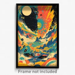 German Movie Poster - Far Seascape (Germany Psychedelic Art Retro Film Print)