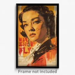 Thai Movie Poster - Woman Feeling Eagerness, Aged Hoop Earrings (Art Print)