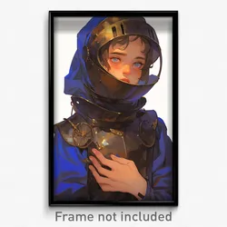 Art Poster - Boy Feeling Sentimentality, Well Made Visor Armor (Art Print)