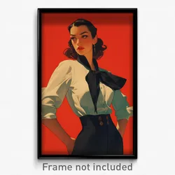 Mexican Movie Poster - Woman Feeling Cynicism, Superb Black Bowtie (Art Print)