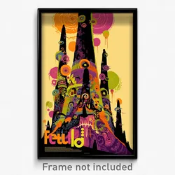 German Movie Poster - Stained Route (Germany Psychedelic Art Retro Film Print)