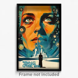 Russian Movie Poster - Silent Isle (Russia Psychedelic Art Retro Film Print)