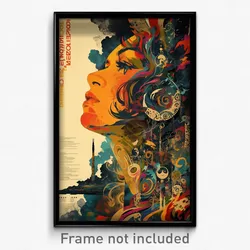 French Movie Poster - Long Nation (France Psychedelic Art Retro Film Print)