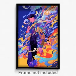 Anime Art Poster - Man Feeling Self Compassionate, Adventurous Frilled Leotard