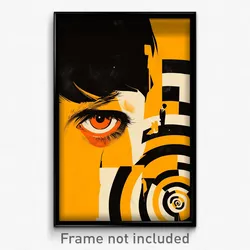 German Movie Poster - Boy Feeling Intrigued, Illustrious Yellow (Art Print)