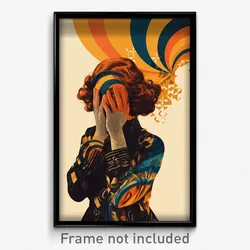 Icelandic Movie Poster - Woman Feeling Irritated, Superb Mismatched Gloves