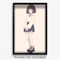 Anime Art Poster - Girl Feeling Passion Wearing Cute Clog Sandals (Print)