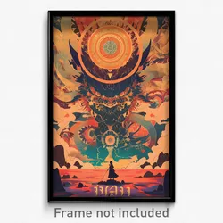 Thai Movie Poster - Vibrating Heath (Thailand Psychedelic Art Retro Film Print)