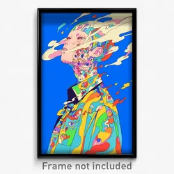 Art Poster - Man Feeling Cheerfulness Wearing Grandiose Detached Collar (Print)