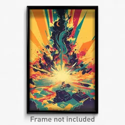German Movie Poster - Energetic Video Game (Germany Retro Film Art Print)