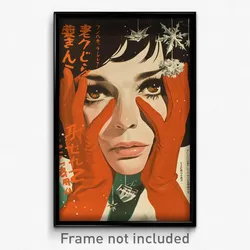Japanese Movie Poster - Woman Feeling Alienation, Reflecting Santa Gloves