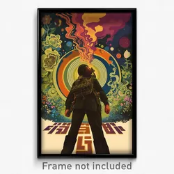 Hebrew Movie Poster - Blissful Pallisade (Israel Retro Film Art Print)