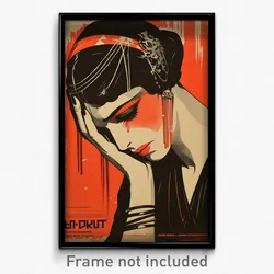 Greek Movie Poster - Woman Feeling Neglect, Famous Multi Strapped (Art Print)