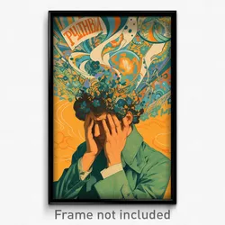 Russian Movie Poster - Man Feeling Gratitude, Oddball Green Jacket (Art Print)