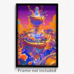 Art Poster - Bubbly Backwater (Psychedelic Trippy Weird 11x17 Print)