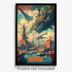 Chinese Movie Poster - Exotic Shipyard (China Psychedelic Art Retro Film Print)