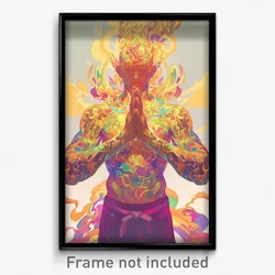 Anime Art Poster - Man Feeling Longing Wearing Radiant Multicolored (Print)