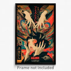 Japanese Movie Poster - Boy Feeling Melancholy, Simplistic Fur Trimmed Gloves