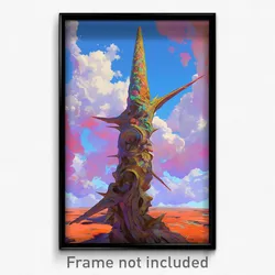 Art Poster - Giant Spike (Psychedelic Trippy Weird 11x17 Print)