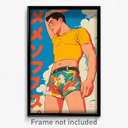Greek Movie Poster - Man Feeling Careless, Colorful Lowleg (Greece Art Print)