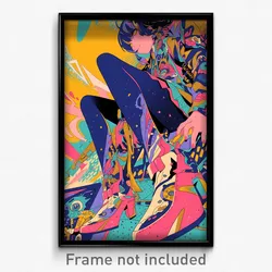 Movie Art Poster - Girl Feeling Dismay, Second Hand Multicolored Footwear