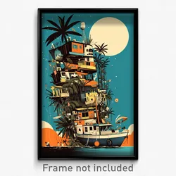 Brazilian Movie Poster - Droopy Shipyard (Brazil Retro Film Art Print)