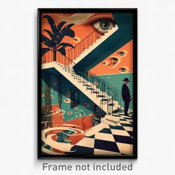 Mexican Movie Poster - Acidic Hotel Lobby (Mexico Retro Film Art Print)