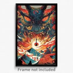 Icelandic Movie Poster - Giant Pound (Iceland Psychedelic Art Retro Film Print)